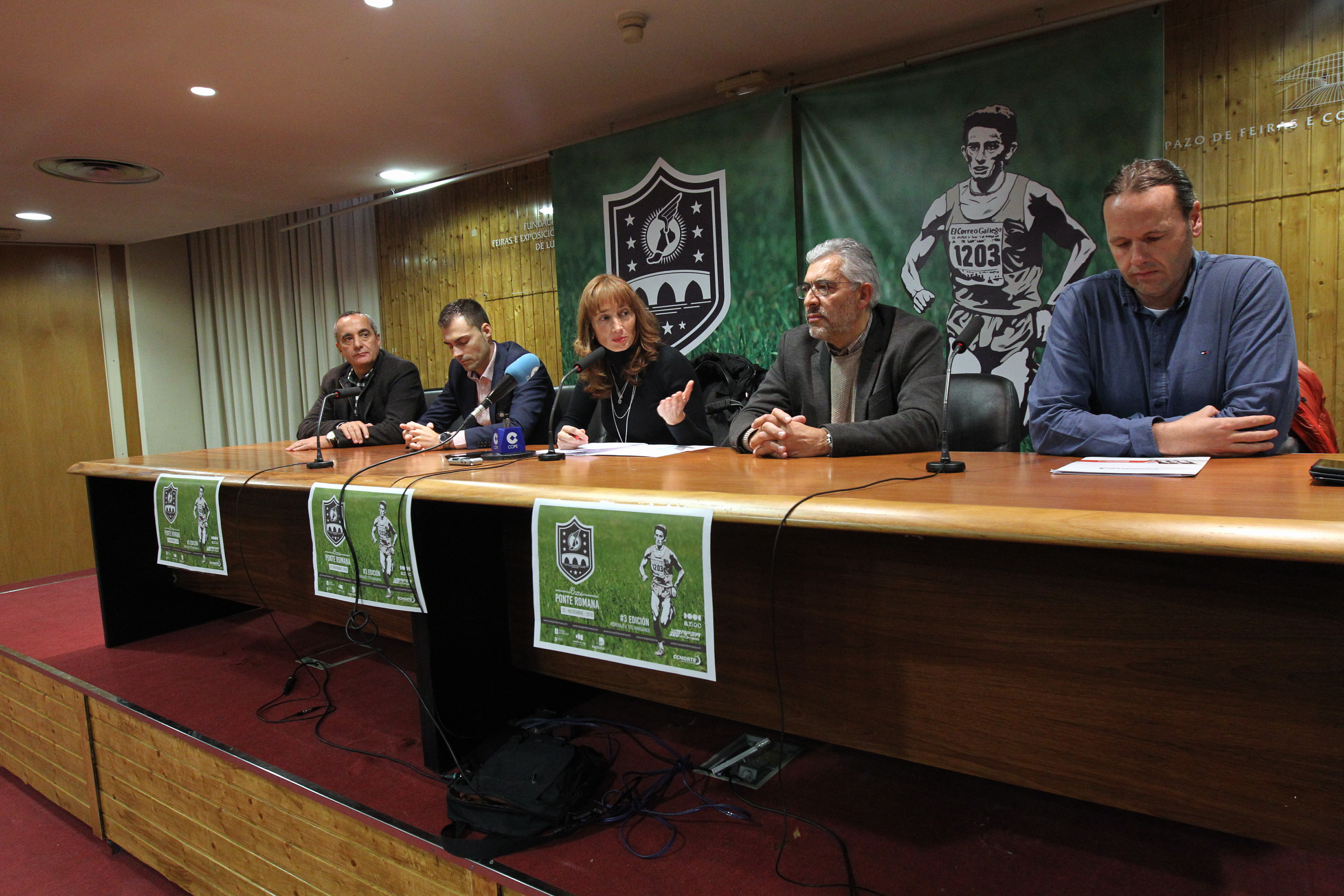 Marta Míguez na presentación da III Cross Ponte Romana de Lugo
