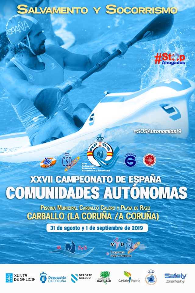 CARTEL XXVII Campionato de España de Salvamento e Socorrismo por Comunidade autónomas