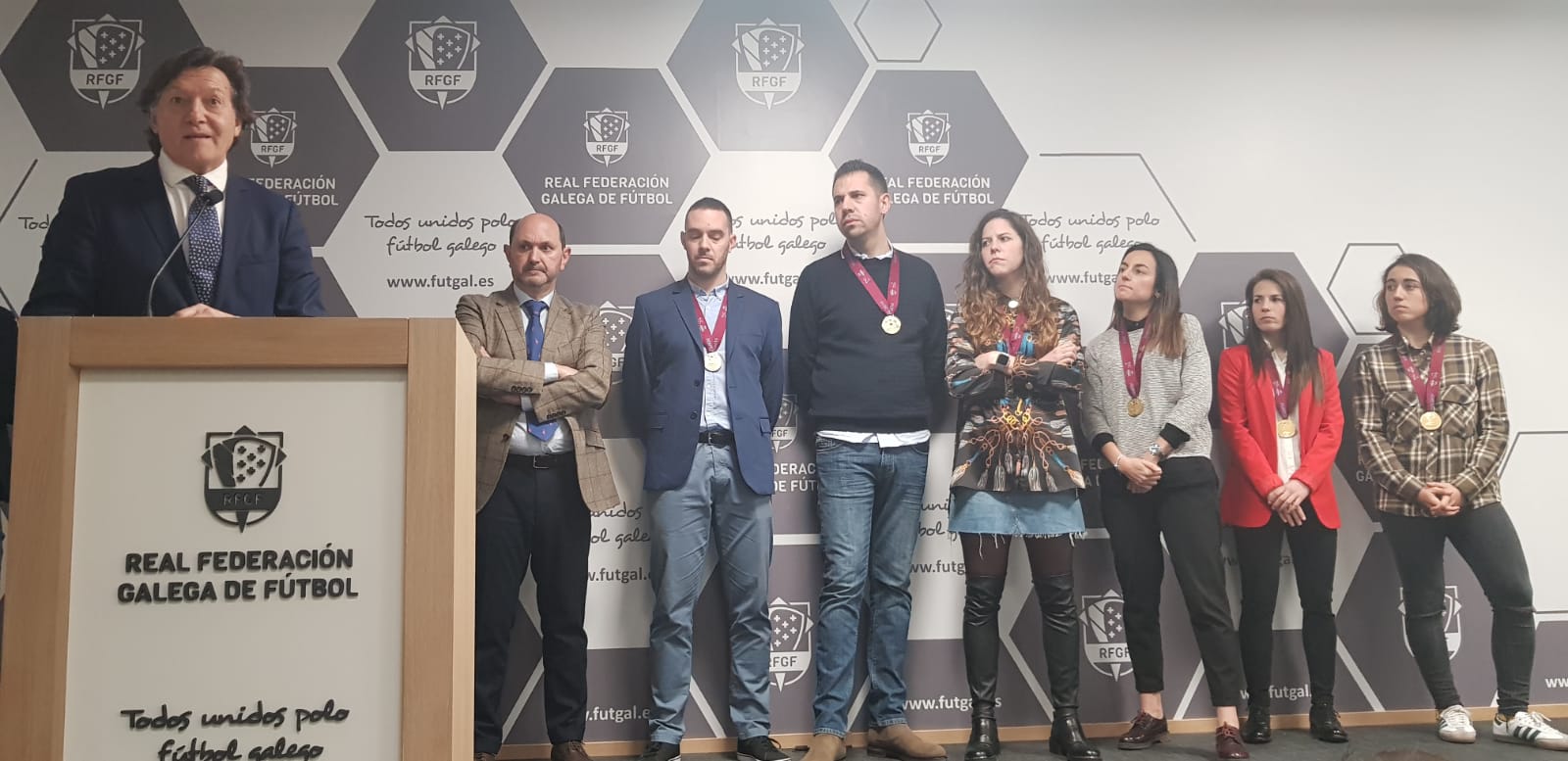 Lete Lasa na rececpción ás campioas de Europa